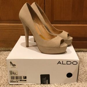 Aldo Nude Peeptoe Pumps